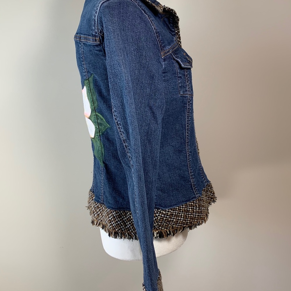 Coldwater Creek Denim Jacket with Magnolia - Picture 4 of 6